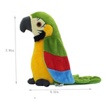 Talking Parrot, Repeats What You Say Plush Animal Toy Electronic Parrot For Boys, Girls Gift