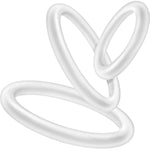 Blush Men Performance Vs4 Penis Ring - Glow In The Dark Puria Silicone Cock Ring - Stretchy & Tough Erection Enhancing C-Rings - Various Widths - Pack Of 3 Sizes Male Sexual Stimulation Device - White