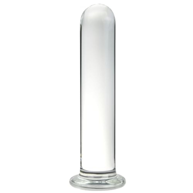 Glass Butt Plug Anal Trainer Prostate Massager Crystal G-Spot Dildo Cylinder Shaped Pleasure Wand For Women Men (M)