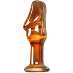 Glass Dildo Pleasure Wand Penis Crystal Anal Butt Plug,Phallic-Shaped Glass Dildo Crystal Pleasure Wand Crystal Penis G-Spot Stimulator Women Masturbation Butt Plugs For Men Women(L)