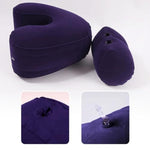 Inflatable Sex Pillow Set For Couples 2 Different Shapes Pvc Dildo Mount For Deeper Position Support Sex Cushion With Leak-Proof Valve For Bedroom Travel Outdoor Use