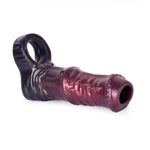 3 Different Sizes Of Fantasy Shape Male Penis Sleeve Cock Sleeve With Penis Ring, Silicone Hollow Knot Penis Extender Sleeve With Inner Textures Male Adult Sex Toys For Men - L, Purple