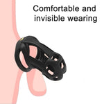 Chastity Cage Small 3.0 Male Chastity Device With 4 Rings, Resin Cock Cage Chastity Cage For Man Penis Erection Control Penis Bondage Exercise Male Sex Adult Toy Lightweight?Small?