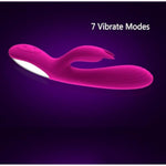 4 Colors Of Liquid Silicone Rabbit Vibrator Plug With 7 Modes Recharge G Spot Vibrator Mute Sex Toy For Man Women-Black