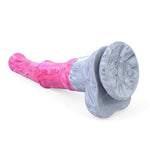 Realistic 12 Inch Silicone Horse Dildo with Ring Knot Shaft and Strong Hands Free Waterproof Suction Cup for Adult Women Deep Pleasure