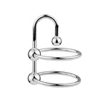 Stainless Steel Male Urethral Sounding Toy with Beads and Double Ring Hook