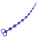 Silicone Anal Beads, Butt Plug Anal Chain With Gradual Size Increase & Safe Pull Ring, Anal Adult Sex Toy For Men Women Couple (Purple)