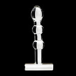 Glass Dildo Crystal G-Point Stimulation Massage Stick Anal Sex Toy, Yellow Glass Anal Butt Plug