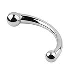 Pure G Spot Metal Wand Anal Prostate Massage Stick,Stimulate Wand Fetish Plug Solid Metal Curved Dual Ended Masturbation Sex Toy For Women Or Man 344G