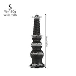 Long Anal Beads Butt Plug With Bottom Suction Cup, Soft Flexible G-Spot Prostate Massager Adult Sex Toys For Men And Women Premium Anal Trainer (Black, S)