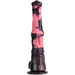 12 Inch Silicone Made Huge Soft Colorful Horse Dildo Anal Toy Pink Animal Style Ribbed Flexible Hands-Free (Normal)