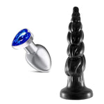 Luxury Metal Anal Butt Plug (M) + 15.7Inch Huge Anal Plug