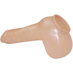 Latex Sleeve Ball Penis Sheath Rubber Anatomical With Edge Curl (One Size, Transparent)