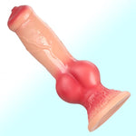 Realistic Dog Dildo for Beginners,Thick Fake Penis Multiple Options XL L M S XS Adult Sex Toy Soft Knot Wolf Dildos for Couples Men Women G-spot Anal Canine Lesbian dildoes (XS)