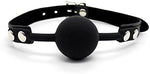 Black Silicone Ball Gag by HappyNHealthy – Adjustable Comfort Fit for Couples