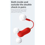 Bullet G Spot Vibrator For Women Female Sex Toy – Ipx6?Clitoral & G Spot & Nipple With 9 Powerful Vibrations, Smart Heating, Body Safe Silicone, Usb Rechargeable, Dual Motor For Women & Couples (Red)