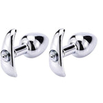 Metal Anchor Base Electric Shock Anal Plug Smooth Bullet Butt Plug Electric Shock Set For Beginners