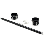 Sex Steel Spreader Bar Adjustable - Restraint Kit Spreader Bar Set With Leather Cuffs