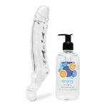 Mega Mighty Thick Penis Sleeve & Enjoy Water Based Lube 8.5 Fl Oz - Male Sex Toy Bundle