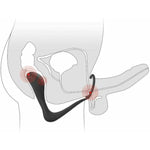 Penis Ring Silicone Cockrings With Anal Plug Prostage Massager Dual Stimulation Adult Men Masturbation Sex Toys (Black)