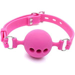 Silicone Breathable Ball Gag - Ball Gag Breathable Silicone Ball With Holes Open Mouth Gag Sex Toy For Adult Bondage Restraints Sex Play (L(1.9Inch Ball),Pink)