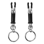 Heavy Duty Nipple Clamps with Adjustable Threaded Barrels and Dangling Rings