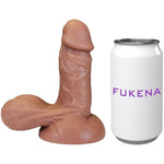 The Vegan By - Realistic Dual Density Silicone Dildo, 4.5 Inch Insertable, 1.7 Inch Max Width (Medium Skin)