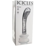 Icicles No 88 Glass G Spot Wand With Lube 1Oz | Harness Compabitle Strap-On Dildos | G-Spot P-Spot Massager | Realistic Dildos