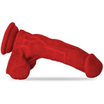 Lucky 6.5" Premium Silicone Dildo Red With Suction Cup