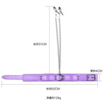 Nipple Clamps and Neck Collar for Women's Pleasure - Bondage Restraints for Adult Sm Toys