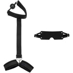 Bdsm Sex Bondage Restraints With Ball Gag & Blindfold Couples Sex Toys, Adjustable Neck To Wrist Restraint Kit Back Handcuffs Collar Sex Bed Adult Toys, Bondage Gear & Accessories Sex Thing For Couple