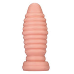 Large Flesh Ribbed Anal Plug Big Butt Plug Anus Stimulator Anal Training Toy For Advanced Men Women