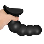 Liquid Silicone Butt Plug 5 Balls Anal Beads Prostate Massager With Strong Suction Cup G-Spot Dildo Vaginal Stimulation Anal Stretcher Adult Sex Toys For Men Women (L)