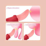 Female Realistic Tongue Licking Rose Vibrators Sex Toys for Adult Women with G spot Clitoris Stimulator Nipple Massager