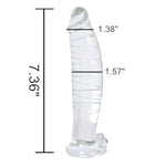 Realistic Swirl Glass Dildo Crystal Penis Sex Pleasure Wand G-Spot Stimulator Female Masturbation Toy
