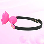 Silicone Mouth Gag With Adjustable Bondage Strap Breathable Hollow Flower Shape Ball Gag Sm Bondage Play Adult Sex Toy For Couples (Rose Red)