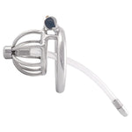 Metal Male Chastity Device Steel Stainless Cock Cage Sex Toy Ring With Tube C155 (2.17 Inch/ 55Mm)