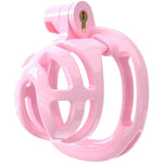 3D Printed Chastity Cage Chastity Devices For Men Bondage Gear & Accessories Lightweight Plastic Cock Cage Slave Tool With 4 Sizes Rings And Elastic Belt (Pink, A)