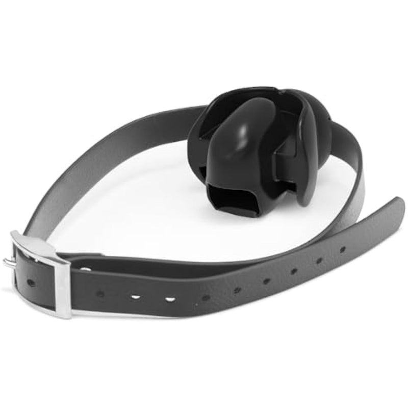 Silicone Ball Gag Fixed Tongue Adjustable Strap Mouth Ball Sex Toy For Adult Bondage Slave Role Play Sex Toy (Black)