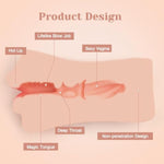 Male Masturbators, Deep Throat Blow Job Signature Stroker, Sex Toys For Men, Realistic Rushskin Close-Ended Pocket Pal Oral Adult Toy For Man Masturbation