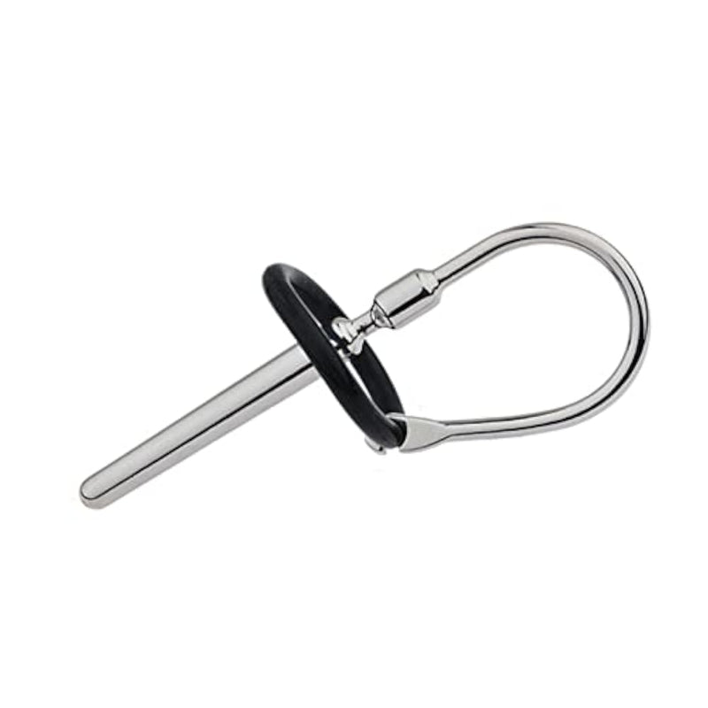 Smooth Urethral Sounds Catheter Plug Metal Urethral Rod With Silicone Penis Cock Rings(022)