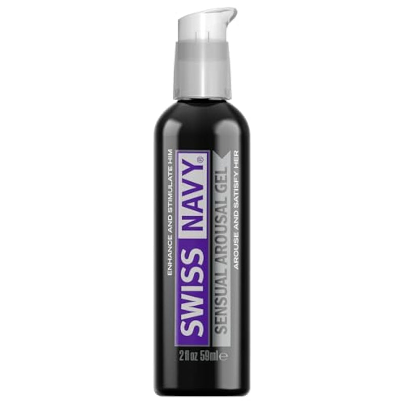 Swiss Navy Sensual Arousal Gel - 2 oz - Water-Based Gel for Men, Women & Couples - Slick, Long-Lasting, Stay-On Formula - Easy to Clean
