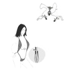 Intimate Metal Adjustable Nipple Clamps Chain Strap Stainless Steel Anal Plug Women