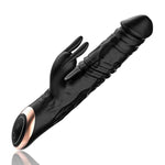 Vibrator Dildo Rabbit Sex Toys With Realistic Glans Massager, Waterproof Rechargeable Adult Toy For Pleasure With 10 Vibration And 5 Thrusting Modes (Black)