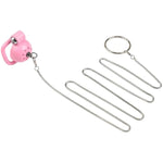 Male Chastity Device Tease Locked Cock Cage Penis Exercise For Men(Pink With Chain)