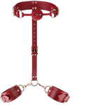 Bdsm Adult Bondage, Restrictive Play Beginner Bondage Gear For Male Female Couples With Gag Handcuffs Collar Adjustable Bondage Gear Accessories Role Playing Sexy Toys For Couples