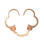Metal Handcuffs With Two Skull Keys - Prop Toy Handcuffs (Rose Gold)