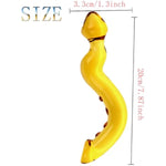 Glass Bent Pleasure Wand Double-Ended Butt Plug G-Spot Stimulation Dildo,Double Ended Anal Beads Butt Plug Crystal Dildo Massager Anal Sex Toy Masturbation Penis Anal Plug For Men Women