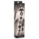 21X Dark Rattler Vibrating Silicone Anal Beads With Remote Control For Women Men Couples, Textured Beads For Pleasure & Stimulation, Rechargeable Waterproof Anal Adult Sex Toy, Black