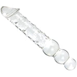 Realistic Double Ended Dildo,Large Transparent Double Head Glass Dildo,Double Dong Wand Massage Dildo,Lifelike Penis For Vaginal G-Spot Stimulator,Anal Adult Sex Toy For Women Lesbian Men(9.6In)